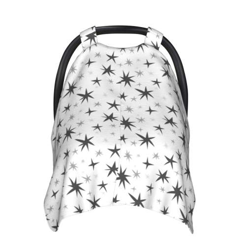 Car Seat Cover Baby - black white star Breathable Comfort Infant Car Seat Cover for Baby Carseat, Lightweight Baby Essentials Must Haves Newborn Stuff for Girl Boy