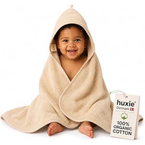 Hooded Baby Towels – 100% Organic Cotton Baby Bath Towels – Baby Boy and Girl Newborn Essentials - Super-Soft and Absorbent. (Fog)