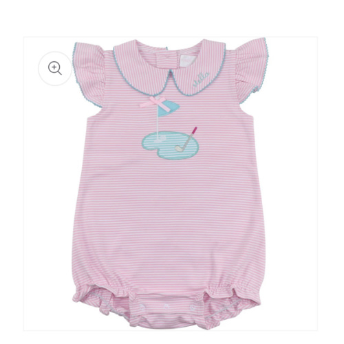 Pink Stripe Knit Applique Golf Bubble – Cecil & Lou