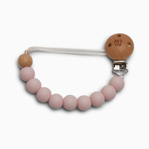 AEIOU Silicone Pacifier Clip - Petal