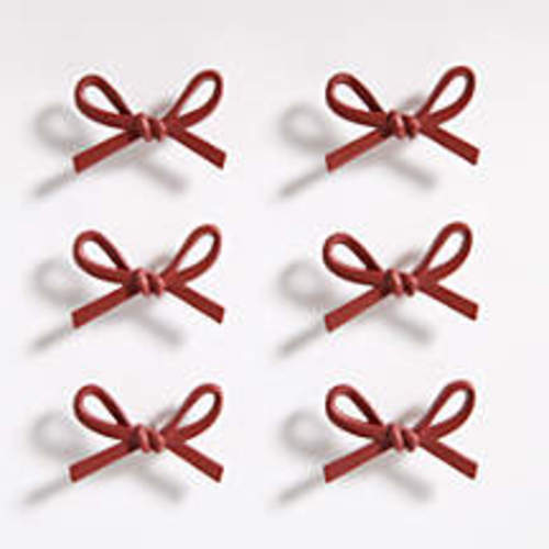 Gold Bow Knobs, Set of 6