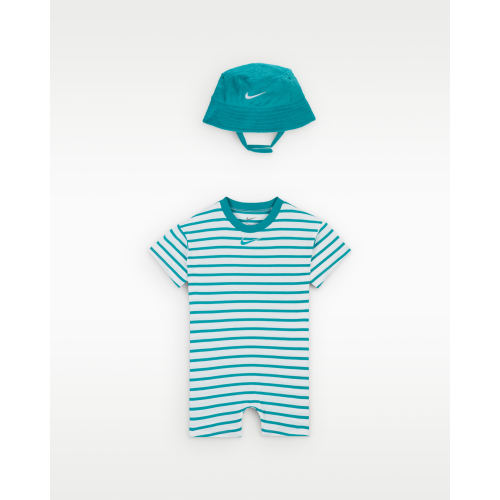 Nike Baby Short Sleeve Romper with Bucket Hat. Nike.com