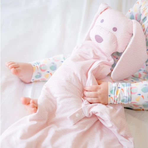 Pink Mini-Stripe Dog Lovey Blanket