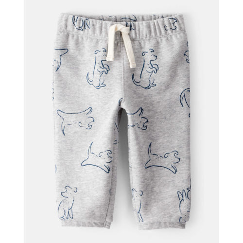 9 MONTHS: Baby Boy DayDream Fleece Dog Knit Pull-On Pants - Grey - Carter's | Carter's