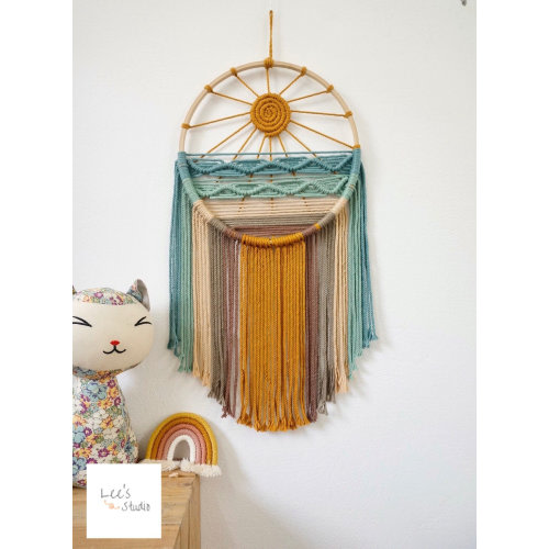 Sunshine Macrame Dreamcatcher: Boho Nursery Wall Art