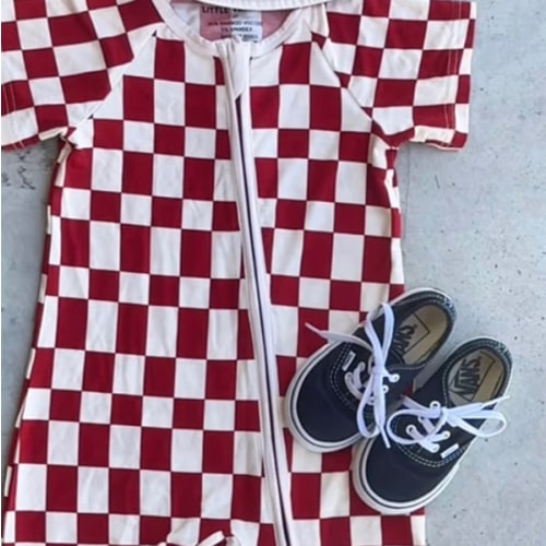 Checker Shorties Red