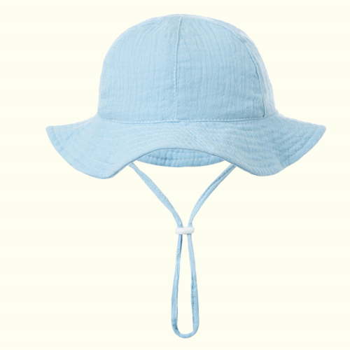 LOVZFMLL Baby Boys Girls Bucket Hat Wide Brim Sun Protection Adjustable Summer Outdoor Beach Sun Hat for Age 3-12 Months