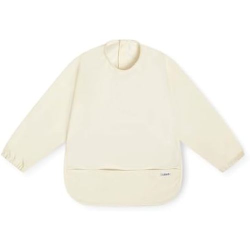 Lalo Long Sleeve Smock Bib, Machine Washable, Oatmeal