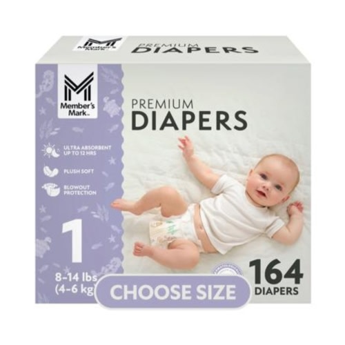 Member's Mark Premium Baby Diapers, Sizes Newborn - 8 - Samsclub.com