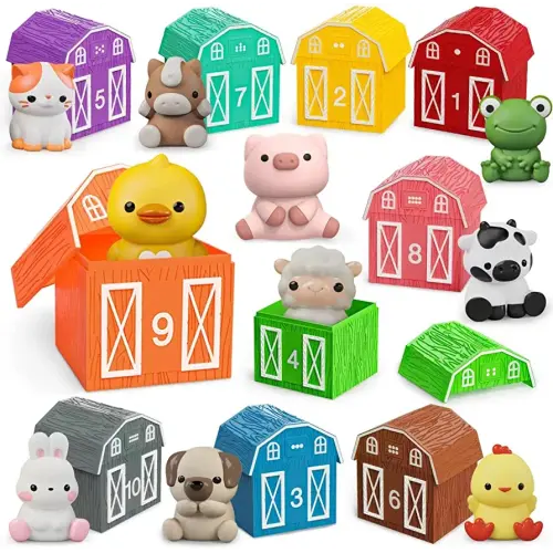 Farm Animal Toys for Toddler 1-3 Year Old, Montessori Toy Gift for Boy Girl