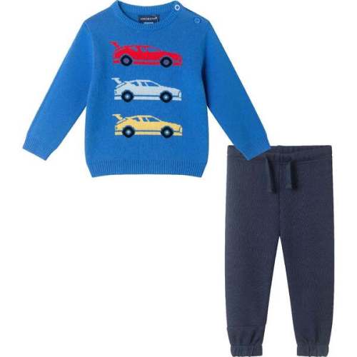 Infant Sweater Set, Blue Racecar - Andy & Evan | Maisonette