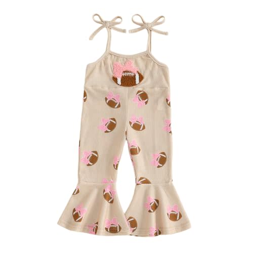 Toddler Baby Girl Bell Bottoms Romper Floral/Butterfly Overalls Suspender Flare Pants One Piece Strap Jumpsuit