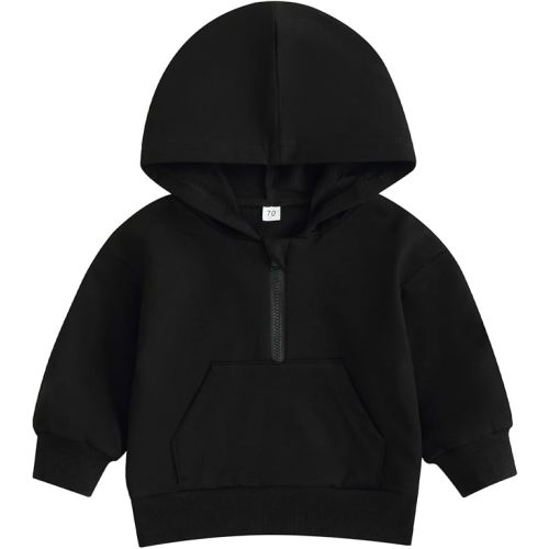 Ledy Champswiin Unisex Baby Boy Girl Clothes Hooded Sweatshirts Solid Color Long Sleeve Hoodies Toddler Top