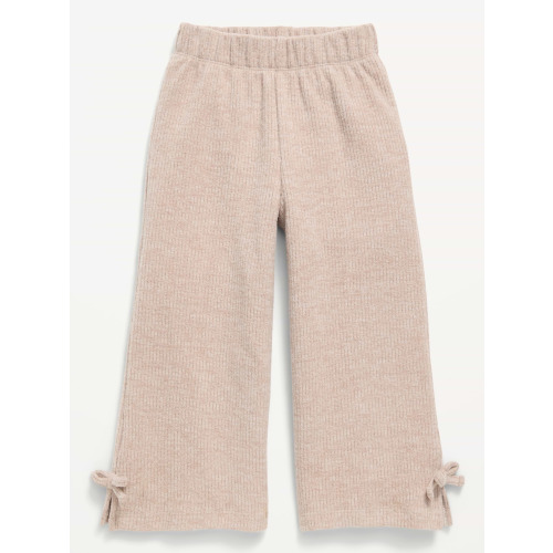 Cozy Ribbed Wide-Leg Pants for Toddler Girls