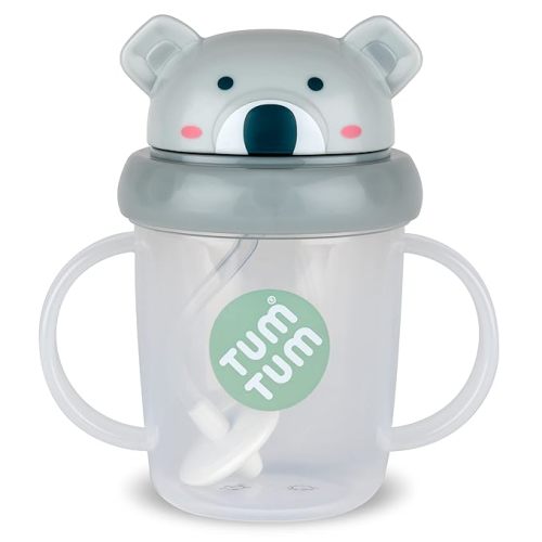 TUM TUM Tippy Up Free Flow Sippy Cup (No Valve), Sippy Cup for Toddlers, BPA Free (Kev Koala 200ml)