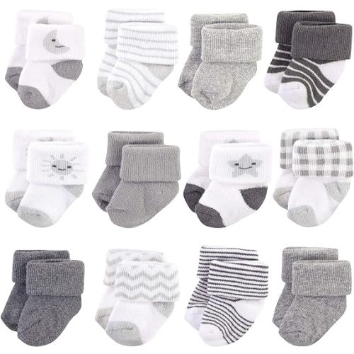 Hudson Baby baby Cotton Rich Newborn and Terry Socks