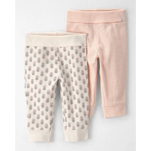 Baby Girl 2-Pack Organic Cotton Grow-With-Me Joggers - Little Planet | Carter's