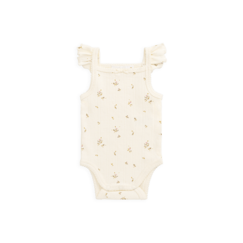 Organic Cotton Pointelle Zoella Bodysuit - Dina Antique