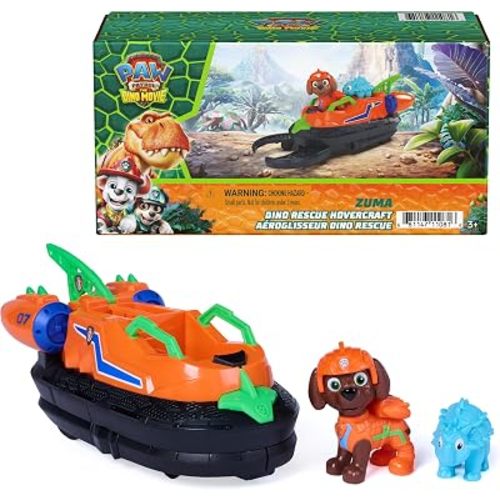 PAW Patrol The Dino Movie Zuma Dino Rescue Hovercraft Toy Vehicle