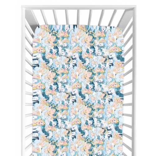 Hercules Fitted Crib Sheet – Disney Greek Hero Baby Bedding, Cloud Olympus Nursery Decor