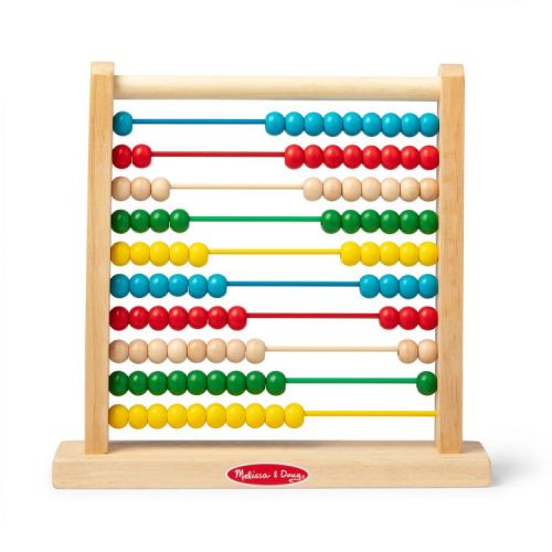 Melissa & Doug Abacus - Classic Wooden Educational Counting Toy With 100 Beads: Math & Motor Skills Aid for Toddlers