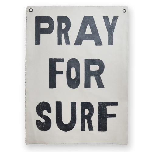 Pray For Surf Hand Painted Wall Hanging - 25"x37"