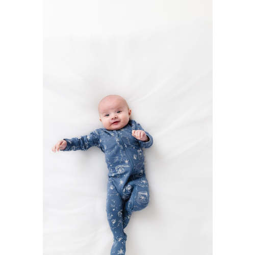 Let Your Light Shine Fireflies PJ Footed Onesie Bamboo – Holy Pals