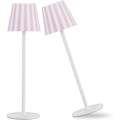 IMQSQIK 2 Pack Cordless Table Lamp, 5000mAh Portable Rechargeable LED Desk Lamp, 3 Color Modes Stepless Dimming Table Light with Memory Function, for Dinner, Patio, Home, Restaurant.