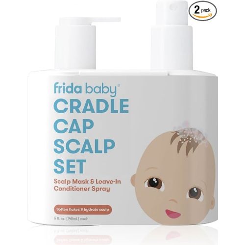Cradle Cap Shampoo for Babies + Flake Fixer Scalp Spray, Soothes Baby's Scalp, Prevents Dryness and Flakes