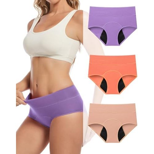 Period Underwear for Women, Leakproof Cotton Menstrual Panties