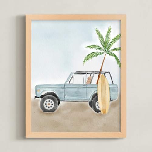 Beach Cruiser Open Edition Children's Art Print by Vilija