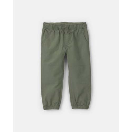 Toddler Boy Canvas Joggers - Olive Green | Carter's
