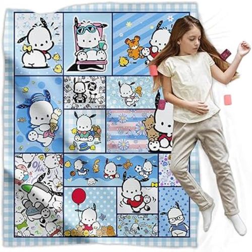 Cartoon Blanket 50"x40" Super Soft Flannel Throw Air Conditioner Cooling Summer Cute Lightweight Sleep Comfort for Couch Sofa Boys Girls