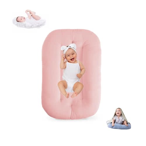 Baby Lounger for Infants Babies 0-12 Months, Bionic Organic Lounger, Soft Cotton Breathable Infant Floor Seats & Loungers for Newborn Baby Shower Gifts