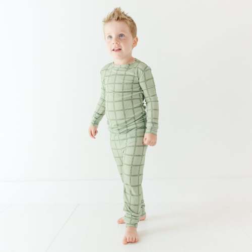 Grid Sage Green Small Ribbed Two-Piece Set