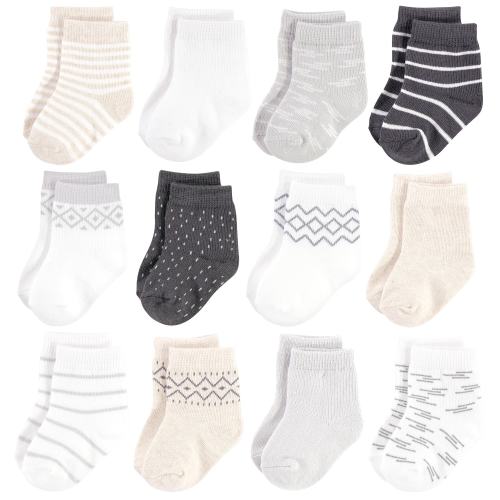 Touched by Nature Baby Unisex Organic Cotton Socks, Modern Neutral