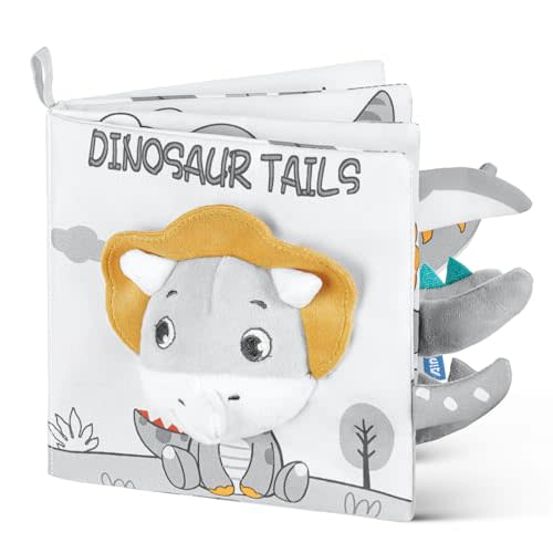 HOTUT Soft Baby Books Toys, Newborn Crinkle Book, 3D Baby Crinkle Book, Baby Books Toys for Toddlers&Kids, Soft Baby Books Touch and Feel Crinkle for 0-6 Months Boys&Girls Gifts(Dinosaur)