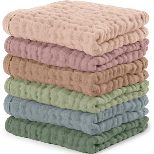 Muslin Washcloths in Multicolor – Comfy Cubs