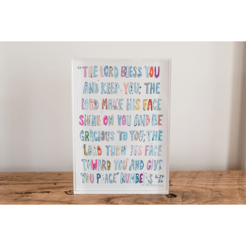 "Numbers" acrylic block