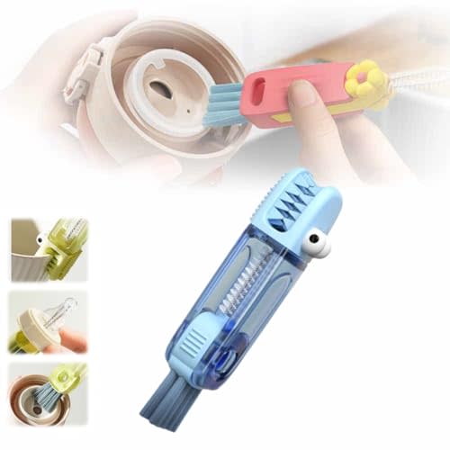3 in 1 Multifunctional Crevice Cleaning Brush Set - Portable Cup Lid Cleaner for Baby Bottle Gap Tight Spaces