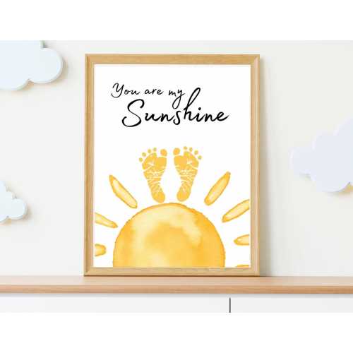 You are my sunshine Printable Footprint Craft