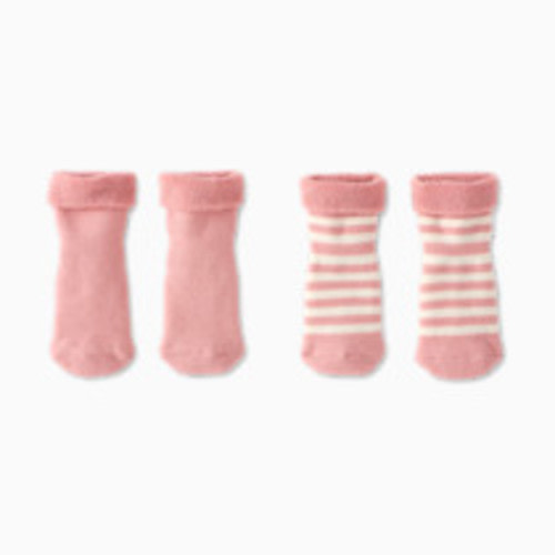 Hanna Andersson 2-pk Baby Socks - Blush Pink, Newborn