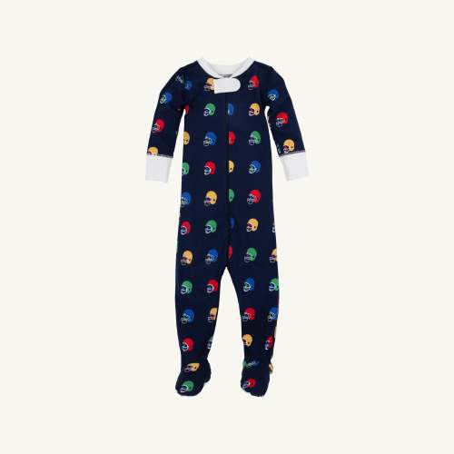 Fallon Footie Pajamas - Hut! with Worth Avenue White