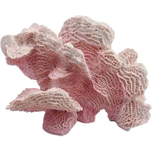 Artificial Sea Coral Statue, Sculpture Home Decor Resin Nautical Coastal Decorations for Beach Themed Party Wedding Room Kitchen Table Shelf (Gradient Pink)