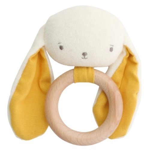 Baby Bunny Teether Rattle, Butterscotch
