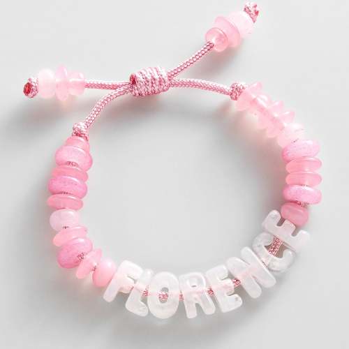 Wear Everywhere Waterproof Custom Bracelet - Light Pink/White Quartz
