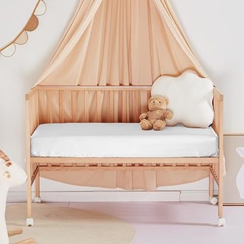 THXSILK Pure Silk Fitted Crib Sheet, Organic Crib Bedding-Ultra Soft, Smooth, 100% Top Grade Mulberry Silk, 28" x 52" x 8" (Off White)