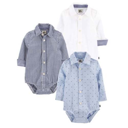 Baby 3-Pack Polka-Dot Button-Front Bodysuits - OshKosh B'gosh | Carter's