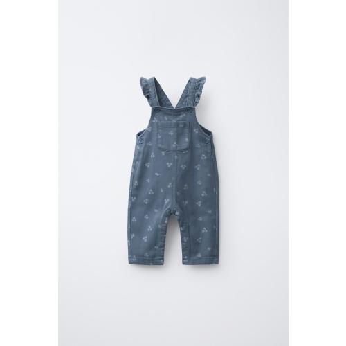FLORAL TWILL OVERALLS - Blue marl | ZARA United States