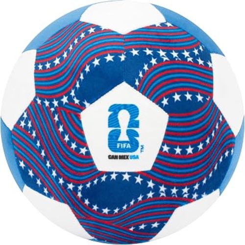 Jazwares FIFA® World Cup 2026 USA 9-Inch Plush Soccer Ball - Soft, Collectible World Cup™ Plush Toy - National Team Stars and Stripes Design - Ages 3+